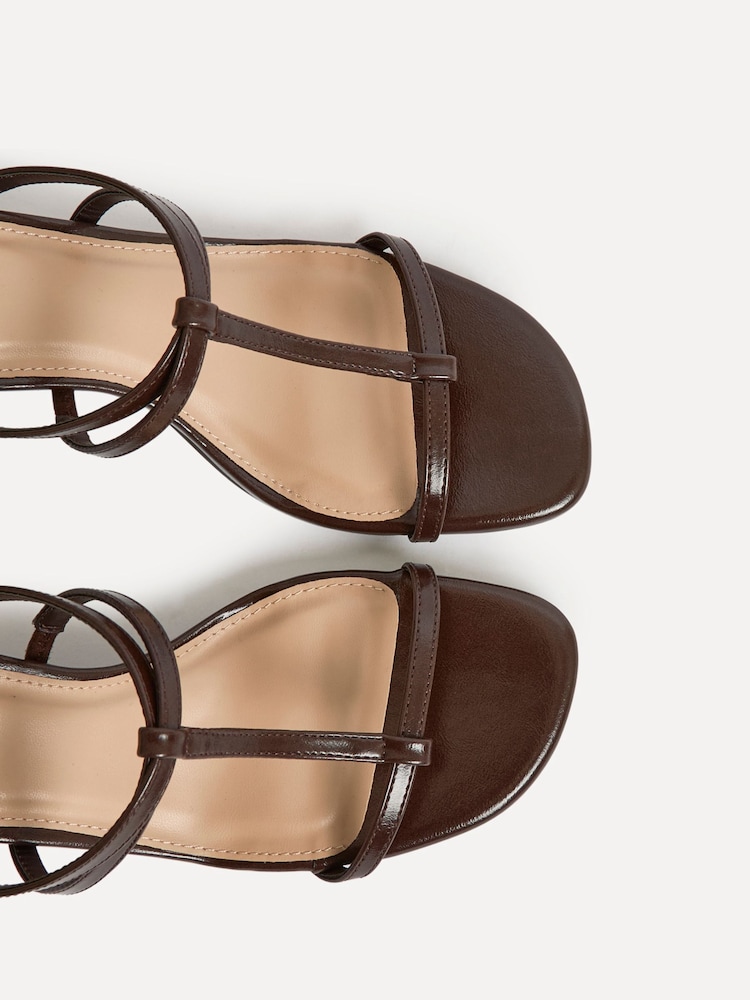 Linzi Brown Westside T-Bar Mule Heeled Sandals - Image 5 of 5