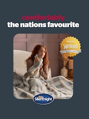 Silentnight Natural Check Snugsie Faux Fur Throw - Image 8 of 8