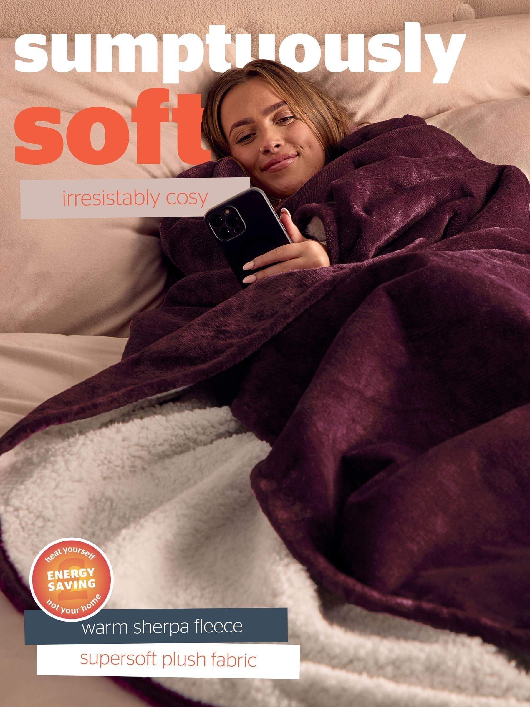 Buy Silentnight Berry Heat Genie Giant Heated Blanket from the