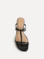 Linzi Black Westside T-Bar Mule Heeled Sandals - Image 3 of 4