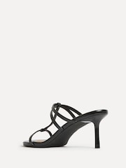 Linzi Black Westside T-Bar Mule Heeled Sandals - Image 5 of 5