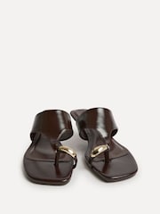 Linzi Brown Manhattan Toe Ring Mule Heeled Sandals - Image 3 of 5
