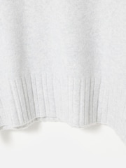 Oliver Bonas Grey Sparkle Funnel Neck Knitted Jumper - Image 8 of 8