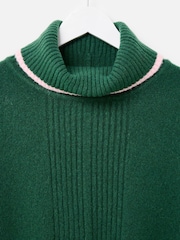 Oliver Bonas Green Roll Neck Knitted Jumper - Image 5 of 8