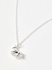 Oliver Bonas Silver Tone Buck Galloping Horse Sterling Pendant Necklace - Image 2 of 4