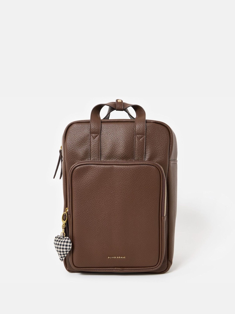 Oliver Bonas Brown Mami Backpack - Image 1 of 7 Oliver Bonas Brown Mami Backpack - Image 1 of 7