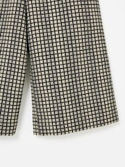 Oliver Bonas Green Checked Jacquard Cropped Wide Leg Trousers - Image 7 of 7