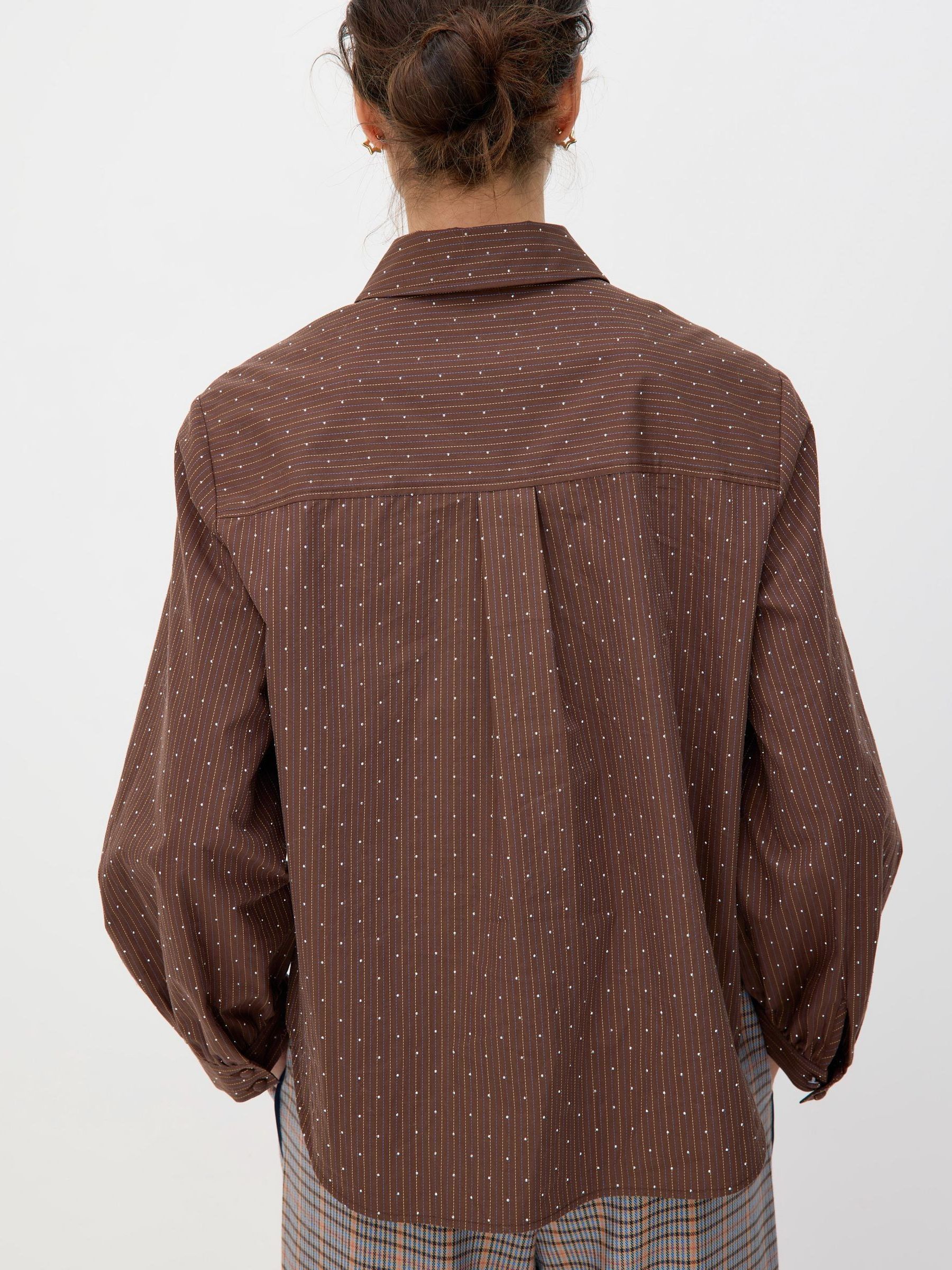 Buy Oliver Bonas Brown Rhinestone Shirt from Next USA