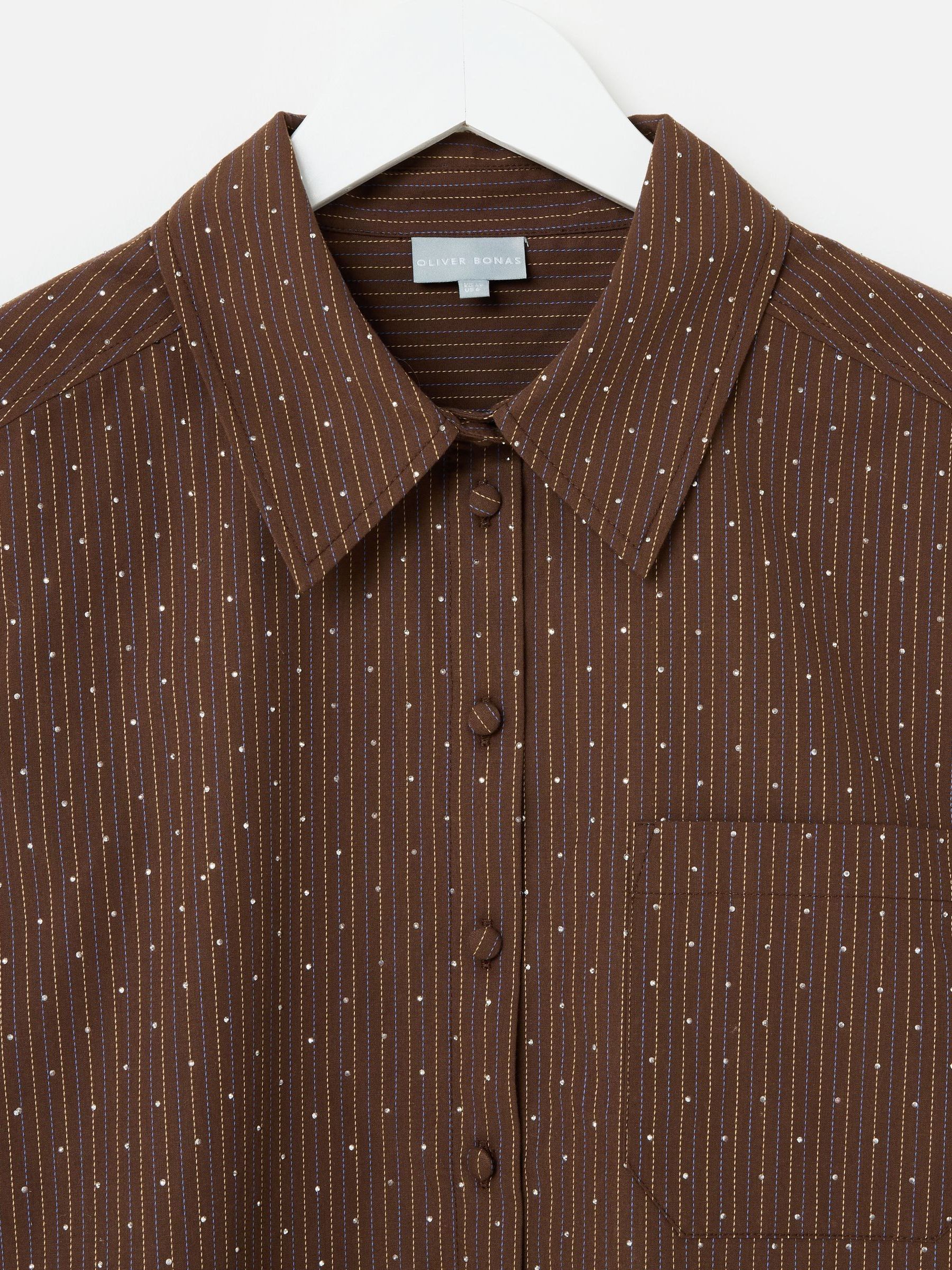 Buy Oliver Bonas Brown Rhinestone Shirt from Next USA