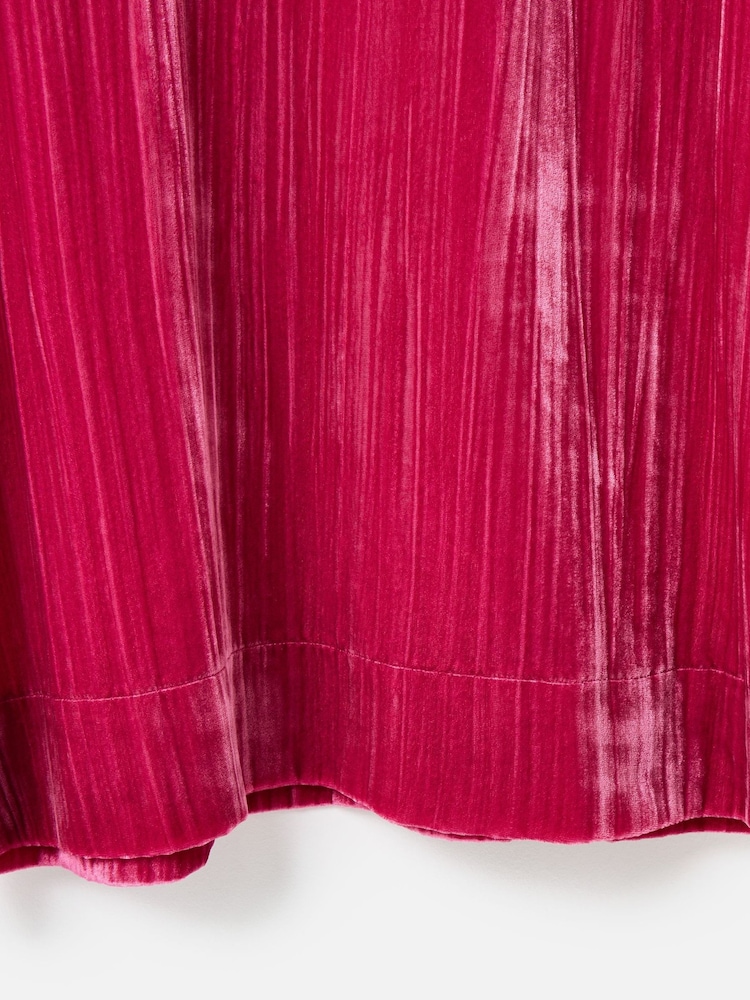 Oliver Bonas Pink Velvet Long Sleeve Mini Dress - Image 8 of 8 Oliver Bonas Pink Velvet Long Sleeve Mini Dress - Image 8 of 8