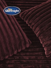 Silentnight Berry Ribbed Faux Fur Duvet Cover Set - Image 3 of 8