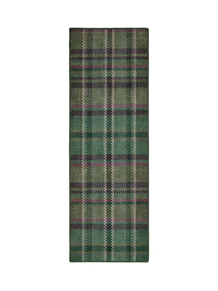 Hug Rug Emerald Isla Plaid Runner - Image 2 of 4 Hug Rug Emerald Isla Plaid Runner - Image 2 of 4