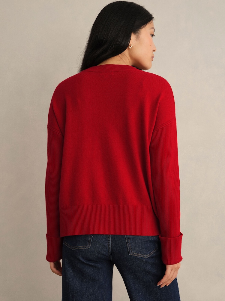 Hobbs Red Darla Jumper - Image 2 of 4 Hobbs Red Darla Jumper - Image 2 of 4