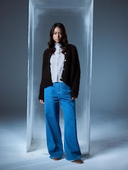 Smith & Soul Brown Striped Cropped Ruffles Shirt - Image 6 of 6