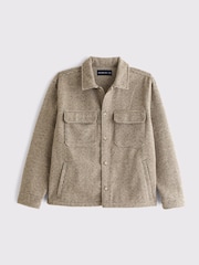 Abercrombie & Fitch Brown Boucle Long Sleeve Shirt - Image 7 of 8