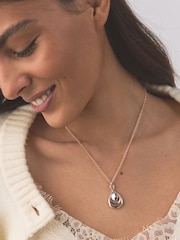 Silver Tone Mixed Metal Pendant Necklace - Image 1 of 5