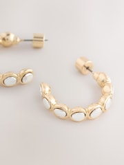 لون فضي - أقراط حلقية من معادن مختلطة - Image 5 of 5