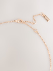 Gold Tone Gemstone Drop Necklace - Image 2 of 3