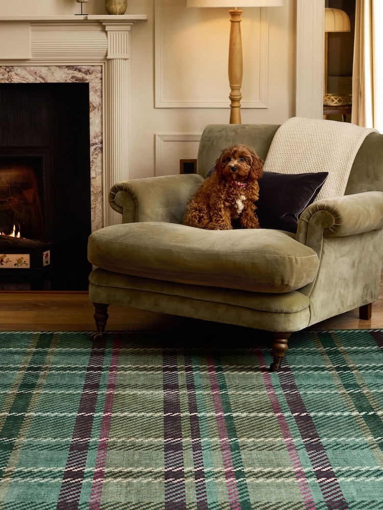 Hug Rug Emerald Isla Plaid Rug - Image 1 of 5 Hug Rug Emerald Isla Plaid Rug - Image 1 of 5