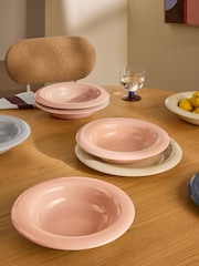 MADE.COM Set of 4 Pink Quell Pasta Bowls - Image 1 of 3