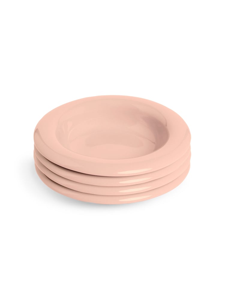 MADE.COM Set of 4 Pink Quell Pasta Bowls - Image 3 of 3