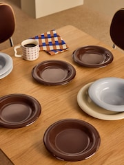 MADE.COM Set of 4 Brown Quell Side Plates - Image 1 of 3