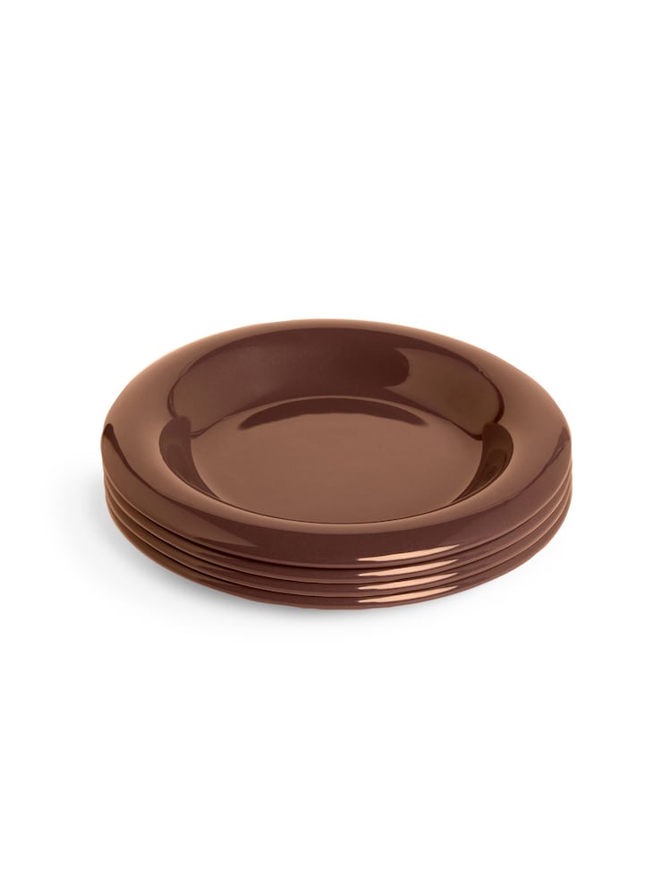 MADE.COM Set of 4 Brown Quell Side Plates - Image 3 of 3