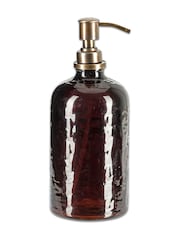 Nkuku Amber Avamali Hammered Glass Refill Bottle - Image 3 of 3