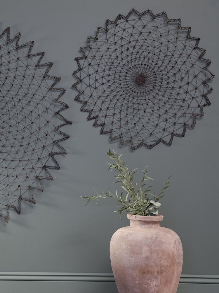 Nkuku Rust Arna Wire Wall Art - Image 1 of 2