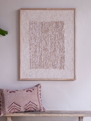 Nkuku Natural Ikona Textured Wall Art - Image 1 of 4