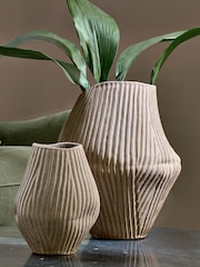 Nkuku Natural Kalai Ceramic Shape Vase - Image 1 of 3
