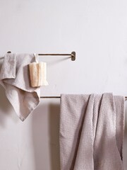 Nkuku Antique Brass Olani Bathroom Hanging Rail - Image 1 of 4