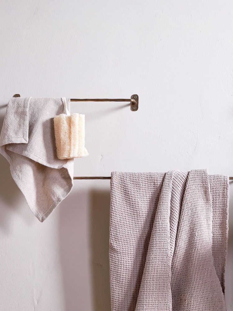 Nkuku Antique Brass Olani Bathroom Hanging Rail - Image 1 of 4