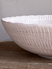 Nkuku White Kayanna Ceramic Decorative Bowl - Image 3 of 4