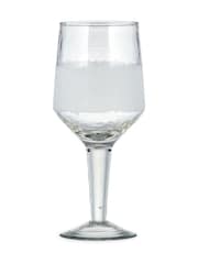 Nkuku Set of 4 Clear Anara Etched Wine Glasses - Image 4 of 4