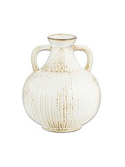 Nkuku White Anjuna Reactive Glaze Decorative Jug - Image 3 of 3