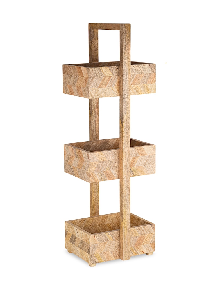 Nkuku Natural Sukha Mango Wood Storage Caddy - Image 4 of 4 Nkuku Natural Sukha Mango Wood Storage Caddy - Image 4 of 4