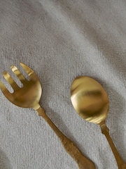 Nkuku Gold Khana Salad Servers - Image 2 of 3