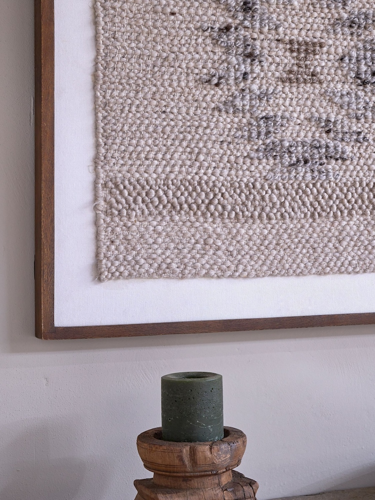 Nkuku Off White Lena Textured Wall Art - Image 2 of 5