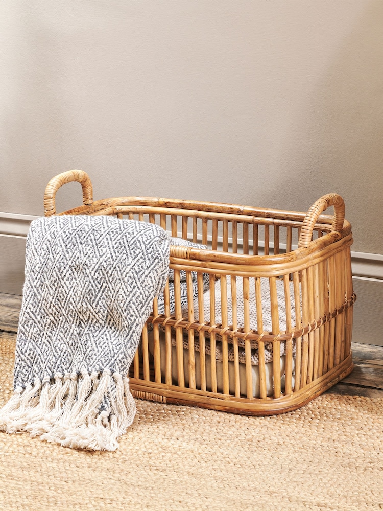 Nkuku Natural Rammi Rattan Laundry Basket - Image 1 of 5