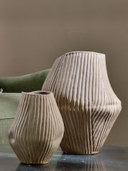 Nkuku Natural Kalai Ceramic Shape Vase - Image 2 of 3