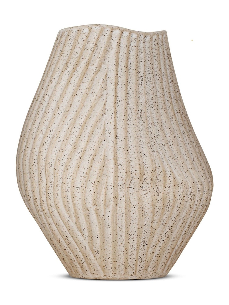 Nkuku Natural Kalai Ceramic Shape Vase - Image 3 of 3