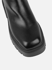 Simmi London Black Kenneth Knit Knee High Chunky Boots - Image 3 of 4