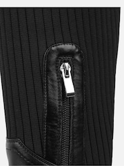 Simmi London Black Kenneth Knit Knee High Chunky Boots - Image 4 of 4