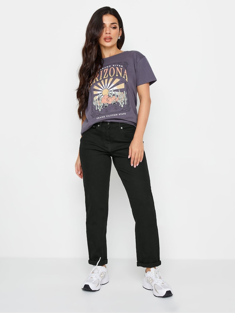 PixieGirl Petite Black BLACK MOM JEAN - Image 1 of 5