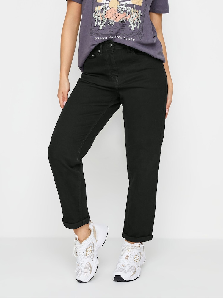 Schwarz - PixieGirl Petite – schwarze Mom-Jeans - Bild 2 von 5 Schwarz - PixieGirl Petite – schwarze Mom-Jeans - Bild 2 von 5