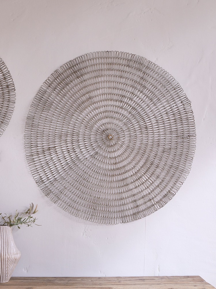 Nkuku Antique Brass Rayan Wire Wall Art - Image 1 of 3 Nkuku Antique Brass Rayan Wire Wall Art - Image 1 of 3