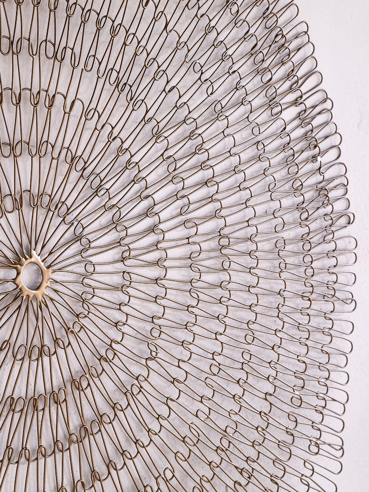 Nkuku Antique Brass Rayan Wire Wall Art - Image 3 of 3 Nkuku Antique Brass Rayan Wire Wall Art - Image 3 of 3