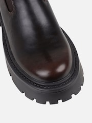 Simmi London Brown Perez Sock Chunky Ankle Boots - Image 4 of 4