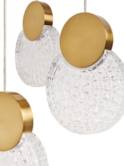 Visconte by BHS Satin Brass Oskar 10L LED Glass Cluster - Image 8 of 9